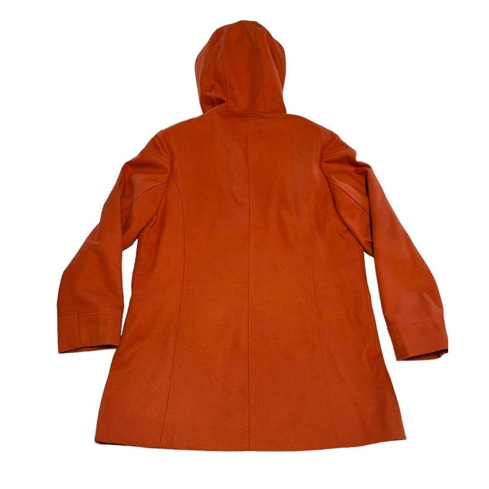 Rosa Thea Womens Orange Hooded Button Front Zip Up Jacket Size Medium - Picture 7 of 13